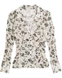 Alice + Olivia - Portia Ruched Mesh Top - Lyst