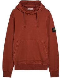 Stone Island - Hooded Cotton Sweatshirt - Lyst