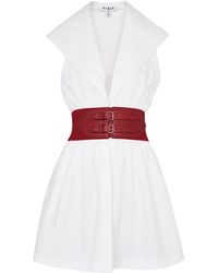 Alaïa - Alaïa Hooded Cotton Mini Dress - Lyst