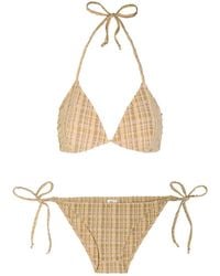 Lisa Marie Fernandez - Retro Striped Seersucker Bikini - Lyst