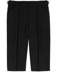 Chloé - Slim-Leg Wool Cropped Capri Trousers - Lyst