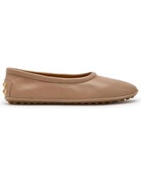 Tod's - Gomma Leather Ballet Flats - Lyst