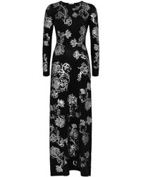Rabanne - Floral-embellished Jersey Maxi Dress - Lyst