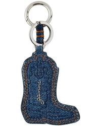 Ganni - Western Boot Denim Keyring - Lyst