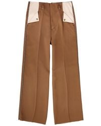 Amiri - Hollywood Wide-Leg Twill Trousers - Lyst