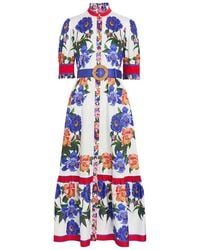 Borgo De Nor - Marni Floral-Print Belted Cotton Maxi Dress - Lyst