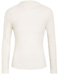 Issey Miyake - Pleated Semi-Sheer Chiffon Top - Lyst