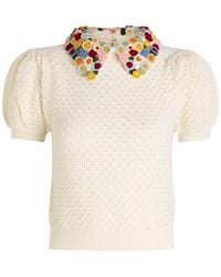 Alice + Olivia - Chase Puff Sleeve Sweater - Lyst