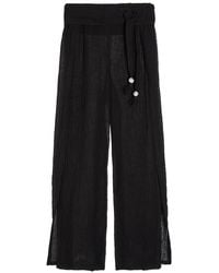 Lisa Marie Fernandez - Open Side Linen-Blend Beach Trousers - Lyst