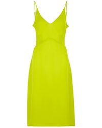 Araks - Cadel Chartreuse Matte Satin Slip Dress - Lyst