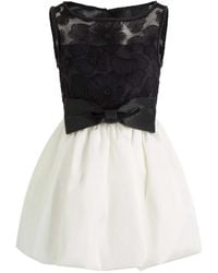 Self-Portrait - Bead-Embellished Tulle And Satin Mini Dress - Lyst