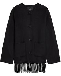 Rails - Tomoko Fringed Hem Wool-Blend Jacket - Lyst