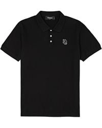 DSquared² - Logo Piqué Cotton-blend Polo Shirt - Lyst