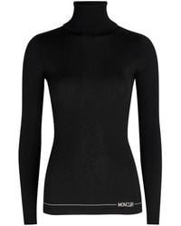 Moncler - Logo Wool Top - Lyst