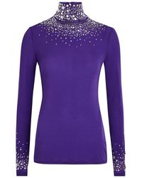 Rabanne - Stud-Embellished Stretch-Jersey Top - Lyst