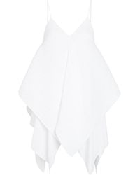 JW Anderson - Pleated Asymmetric Chiffon Top - Lyst