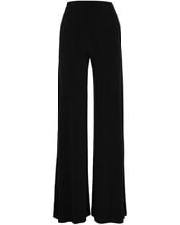 Norma Kamali - Elephant Wide-leg Stretch-jersey Trousers - Lyst