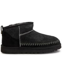 UGG - Classic Ultra Mini Biarritz Suede Ankle Boots - Lyst
