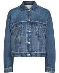 Rag & Bone - Miramar Denim-Print Terry Jacket - Lyst