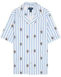 Polo Ralph Lauren - Striped Polo-Bear Cotton-Poplin Sleep Shirt - Lyst