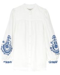 Weekend by Maxmara - Carnia Embroidered Linen Blouse - Lyst