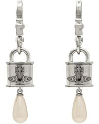 Vivienne Westwood - Celestia Small Padlock Drop Earrings - Lyst