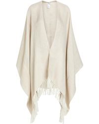 Brunello Cucinelli - Metallic-Knit Linen-Blend Poncho - Lyst