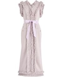 Huishan Zhang - Arlo Tweed Midi Dress - Lyst