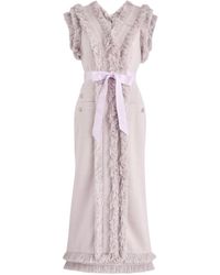 Huishan Zhang - Arlo Tweed Midi Dress - Lyst