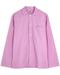 Tekla - Striped Poplin Pyjama Top - Lyst