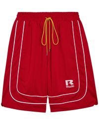 Rhude - Pipe-Trimmed Mesh Shorts - Lyst