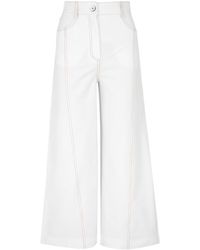 Max Mara - Foster Cropped Stretch-Cotton Trousers - Lyst