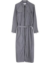 Evi Grintela - Greta Striped Cotton Midi Shirt Dress - Lyst