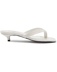 TOTEME - 40 Crocodile-Effect Leather Sandals - Lyst