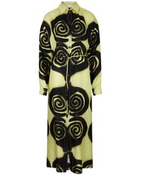 Nanushka - Angy Printed Silk Shirt Dress - Lyst