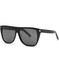 Saint Laurent - Sl102 D-Frame, Sunglasses, Dark Lenses - Lyst