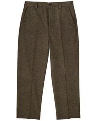 NN07 - Paw Straight-Leg Wool-Blend Trousers - Lyst