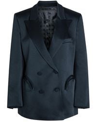 Blazé Milano - Everynight Double-Breasted Satin Blazer - Lyst