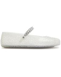 Jimmy Choo - The Jelly Crystal-Embellished Ballet Flats - Lyst