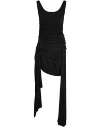 Mugler - Draped Stretch-Jersey Mini Dress - Lyst