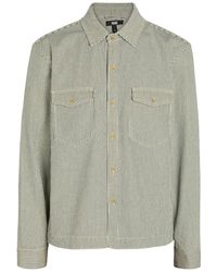 PAIGE - Renzi Striped Denim Jacket - Lyst