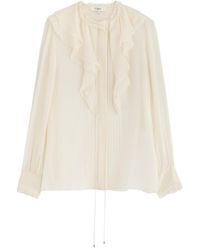 Chloé - Ruffled Silk-Chiffon Blouse - Lyst