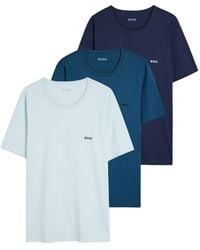 BOSS - Classic Logo-Embroidered Cotton T-Shirt - Lyst