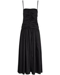 TOVE - Amina Gathered Cotton Midi Dress - Lyst