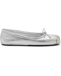 Alexander McQueen - Metallic Leather Ballet Flats - Lyst
