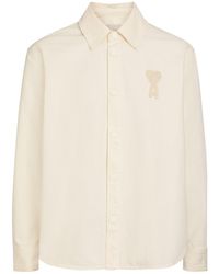 Ami Paris - Logo-Appliquéd Denim Overshirt - Lyst