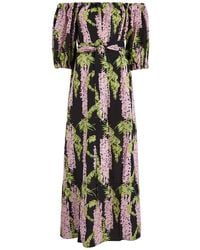 BERNADETTE - Zaza Floral-Print Linen Maxi Dress - Lyst