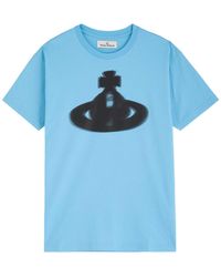 Vivienne Westwood - Orb-Printed Cotton T-Shirt - Lyst