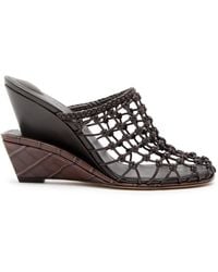 Jacquemus - Les Doubles Woven Leather Wedge Mules - Lyst