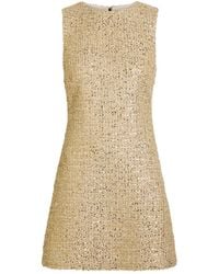 Alice + Olivia - Cade Embellished Tweed Mini Dress - Lyst